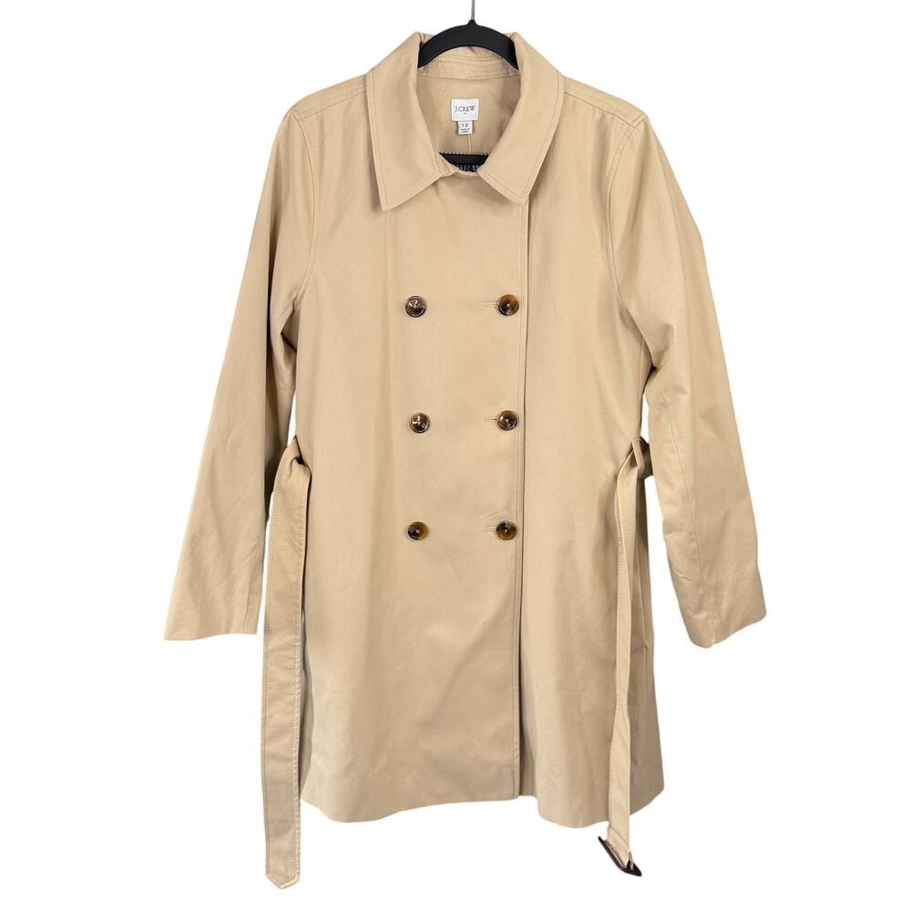 NWT J CREW FACTORY Wmns 12 Belted Double Breasted Trench Classic Preppy Academia